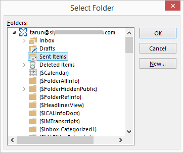 Save the Sent Item or create a new folder
